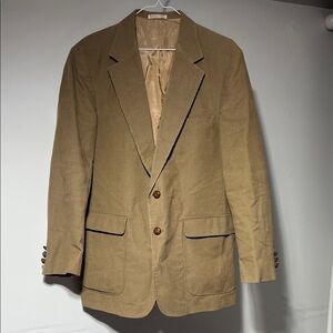 Classic Tan Blazer with Button Accents